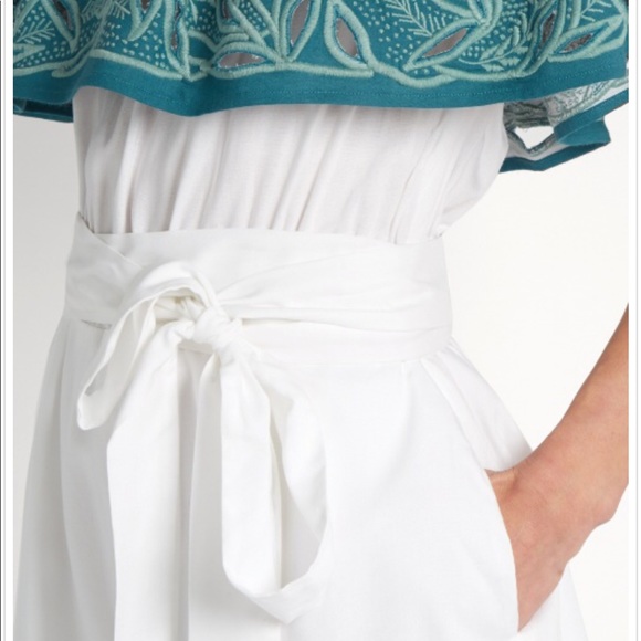 Mara hoffman leaf embroider off shoulder jumpsuit - Picture 8 of 8